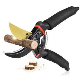 Earth Power 21 cm Stainless Steel Pruning Shear | Sharp Garden Secateur with Safety Lock & Ergonomic Red Non-Slip Handle | Hand Pruner for Flowers, Plants & Small Branches